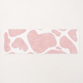 Roos Goud wit Grote Koe Vlekken Dierenpatroon Yogamat (Achterkant (horizontaal))