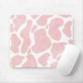 Roos Goud wit Grote Koe Vlekken Dierlijke afdrukke Muismat (Met muis)