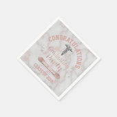 Roos Goud Wit Marmer 2018 Nurse Graduation Party Servet (Hoek)