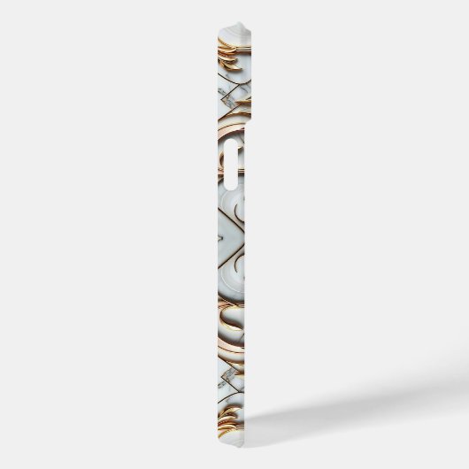 Roos Goud Wit Marmer Luxe Glam Case-Mate iPhone Case (Achterkant / Rechts)