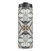 Roos Goud Wit Marmer Luxe Glam Thermosbeker (Voorkant)