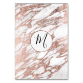 Roos Goud Wit Modern Marmeren Tafelnummer (Achterkant)