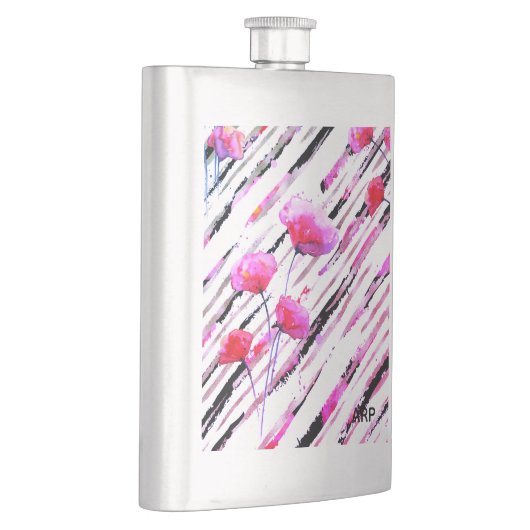 *~* Roos Goud Wit Roze Lavendel Poppy Pattern Flacon (Rechts)