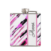 *~* Roos Goud Wit Roze Lavendel Poppy Pattern Heupfles (Achterkant)