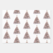 Roos Goud Witte Pepermunt Kerst Inpakpapier Vel (Voorkant 2)