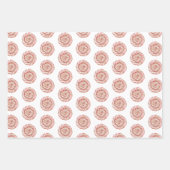 Roos Goud Witte Pepermunt Kerst Inpakpapier Vel (Voorkant)