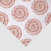 Roos Goud Witte Pepermunt Kerst Tissuepapier (Detail)