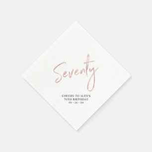 Roos goud zeventig moderne volwassen zestigste ver servet