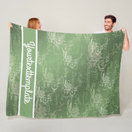 roos, goud, zilver, deuken, bloemen, bloemen, bloe fleece deken