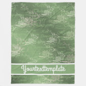 roos, goud, zilver, deuken, bloemen, bloemen, bloe fleece deken (Voorkant)