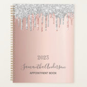 Roos Goud Zilver Glitter Afspraakboek Planner (Voorkant)