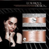 Roos Goud Zilver Glitter Lichtgevende Sterren en L Visitekaartje