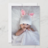 Roos Goud Zilver Metallic & Parels Doop Kaart (Achterkant)