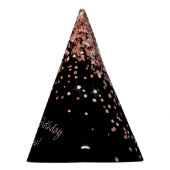 Roos Goud Zwart 1e Verjaardagsfeestje Pet Feesthoedjes (Rechts)