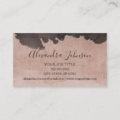 Roos Goud & Zwart Abstract Moderne Haarstylist Visitekaartje (Achterkant)