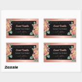 Roos Goud Zwart Bloei Product Verpakking Labels (Vel)