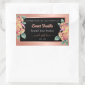 Roos Goud Zwart Bloei Product Verpakking Labels (Tas)