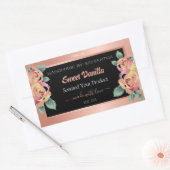 Roos Goud Zwart Bloei Product Verpakking Labels (Envelop)