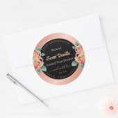 Roos Goud Zwart Bloei Product Verpakking Labels (Envelop)