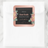 Roos Goud Zwart Bloei Product Verpakking Labels (Tas)