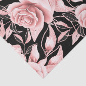 Roos Goud Zwart Bloemen w / Glitter Tissuepapier (Detail)