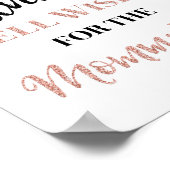 Roos Goud Zwart Confetti Advies voor mama om teken Poster (Hoek)