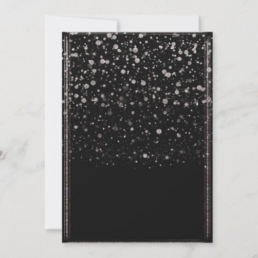 Roos Goud & Zwart Confetti Splatter Vrijgezellenfe Kaart (Achterkant)