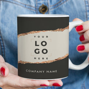 Roos Goud Zwart Elegant Modern Girly Prijs Koffiemok