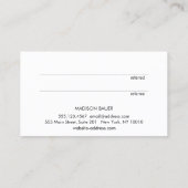 Roos Goud Zwart Klantenverwijzing Modern Stripes Aanbevelingskaartje (Achterkant)