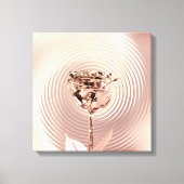 Roos - Goud zwart koper - luxe zijde Canvas Afdruk (Voorkant)