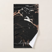 Roos Goud Zwart Marmer Bad Handdoek (Handdoek)