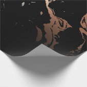 Roos Goud Zwart Marmer Cadeaupapier (Hoek)