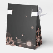 Roos Goud Zwart Winter 30e Verjaardag Bedankt Bedankdoosjes (Achterkant)