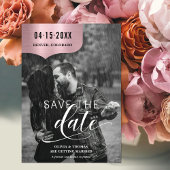 Roos Goud Zwart Wit Fotoscript Trouwen Save The Date