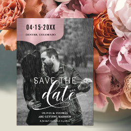 Roos Goud Zwart Wit Fotoscript Trouwen Save The Date