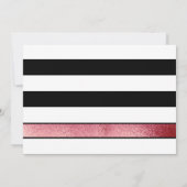 Roos goud zwart wit zoet zestien verjaardagsfeestj kaart (Achterkant)