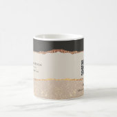 Roos goud zwarte elegant moderne girale prijscode  koffiemok (Center)