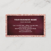 Roos goudaardbei Cupcake Pastry Chef Bakery Visitekaartje (Achterkant)