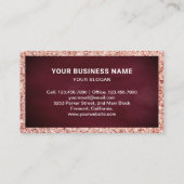 Roos goudaardbeienkooi plakkergebak visitekaartje (Achterkant)