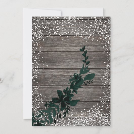 Roos goudblaasjes met kerstmis kaart (Achterkant)