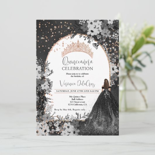 Roos goudblauw kaart (Staand voorkant)