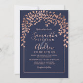 Roos goudblauw marinevertrouwen kaart (Voorkant)