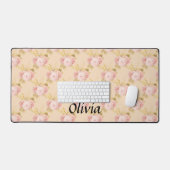 Roos goudbloem aangepaste naam script bureaumat (Keyboard & Muis)