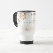Roos goudbloem Eucalyptus gold glitter name Reisbeker (Voorkant links)