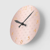 Roos goudbloem initialen elegant ronde klok (Hoek)