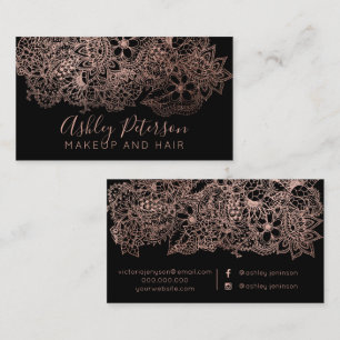 Roos goudbloem-make-up-haar-typografie visitekaartje