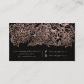 Roos goudbloem-make-up-haar-typografie visitekaartje (Achterkant)