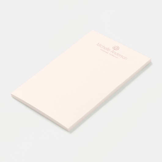 Roos goudbloem minimalistisch licht post-it® notes (Schuin)