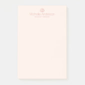 Roos goudbloem minimalistisch licht post-it® notes (Voorkant)