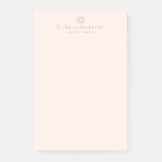 Roos goudbloem minimalistisch licht post-it® notes (Voorkant)